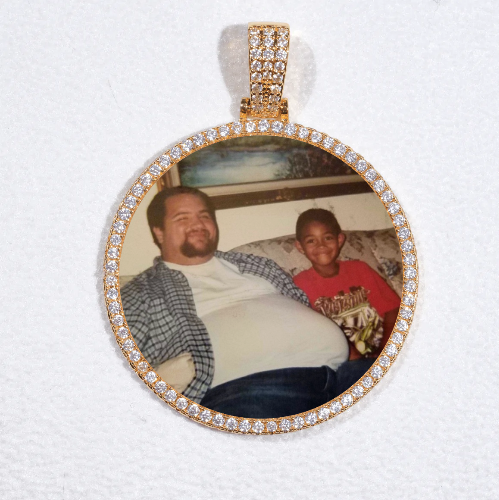 MEDIUM 3D CIRCLE CUSTOM PICTURE PENDANT