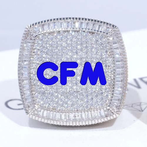 CUSTOM LETTER 3D ICED RING
