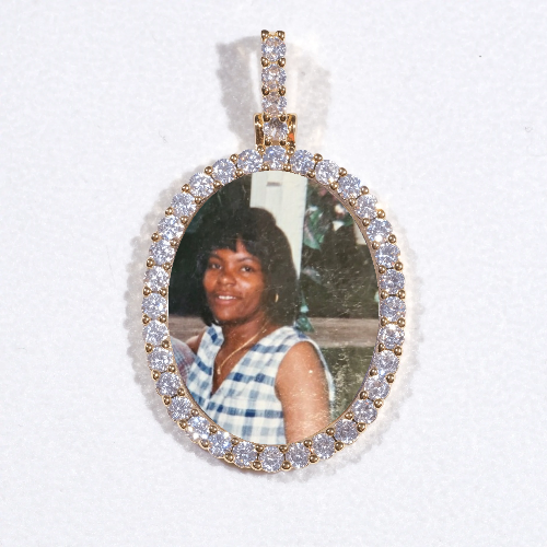3D Oval Custom Picture Pendant