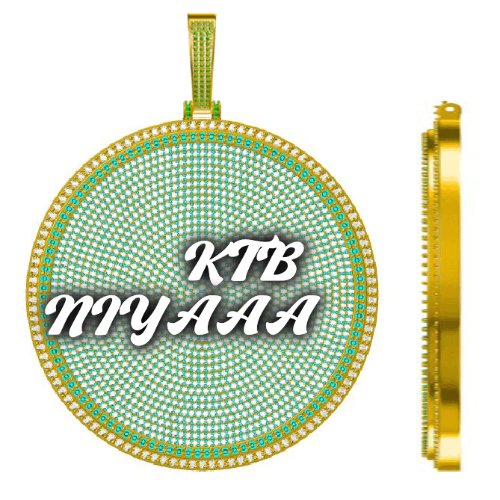 CUSTOM LETTER NECKLACE 3D BIG DISC
