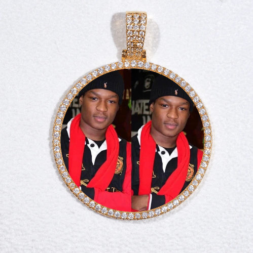 MEDIUM 3D CIRCLE CUSTOM PICTURE PENDANT