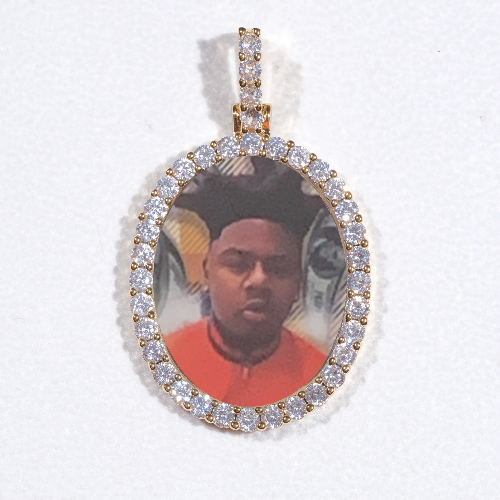 3D Oval Custom Picture Pendant