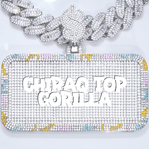 CUSTOM LETTER NECKLACE 3D COLORFUL SQUARE
