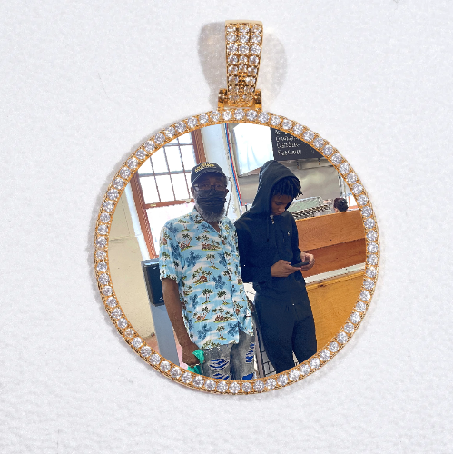 MEDIUM 3D CIRCLE CUSTOM PICTURE PENDANT