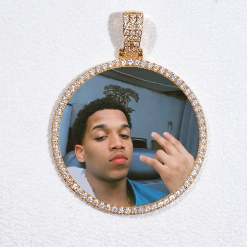 MEDIUM 3D CIRCLE CUSTOM PICTURE PENDANT