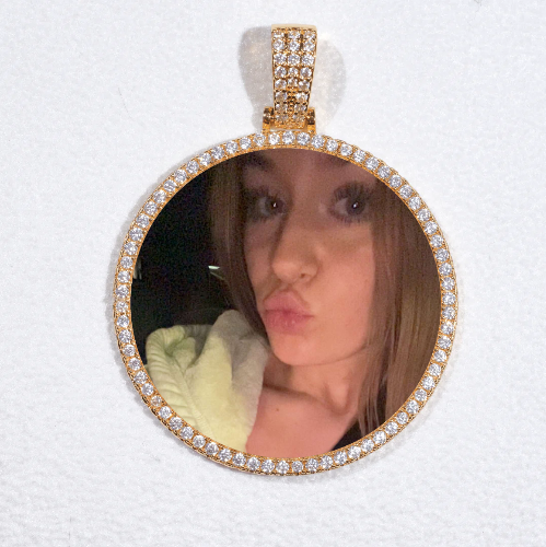 MEDIUM 3D CIRCLE CUSTOM PICTURE PENDANT