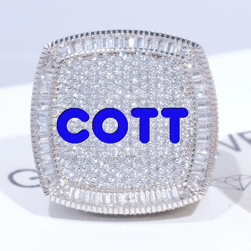 CUSTOM LETTER 3D ICED RING