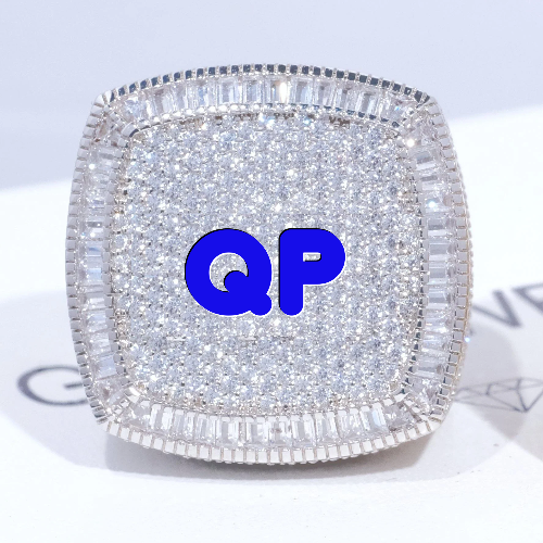 CUSTOM LETTER 3D ICED RING