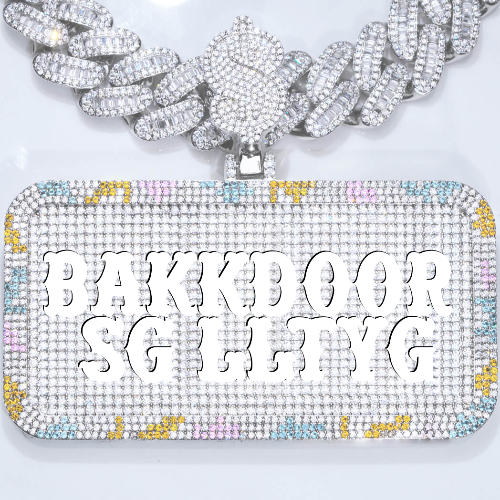 CUSTOM LETTER NECKLACE 3D COLORFUL SQUARE
