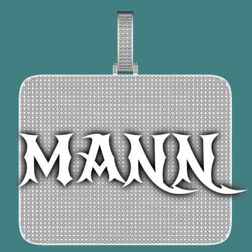 CUSTOM LETTER NECKLACE 3D BIG SQUARE