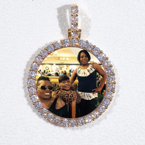 3D CIRCLE CUSTOM PICTURE PENDANT SMALL SIZE