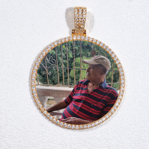 MEDIUM 3D CIRCLE CUSTOM PICTURE PENDANT