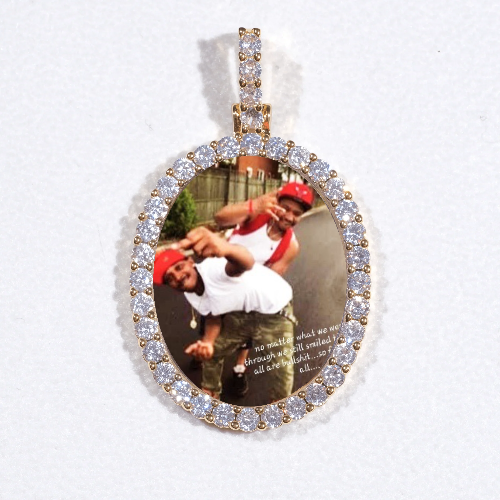 3D Oval Custom Picture Pendant