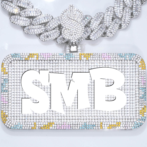 CUSTOM LETTER NECKLACE 3D COLORFUL SQUARE