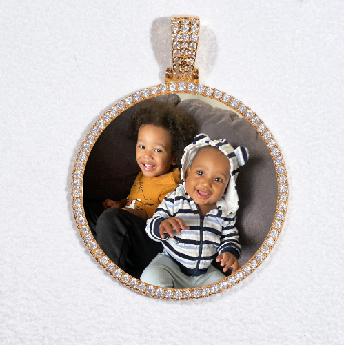 MEDIUM 3D CIRCLE CUSTOM PICTURE PENDANT