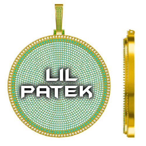 CUSTOM LETTER NECKLACE 3D BIG DISC