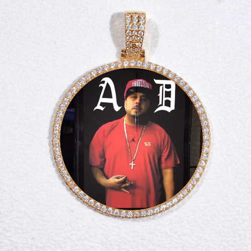 MEDIUM 3D CIRCLE CUSTOM PICTURE PENDANT