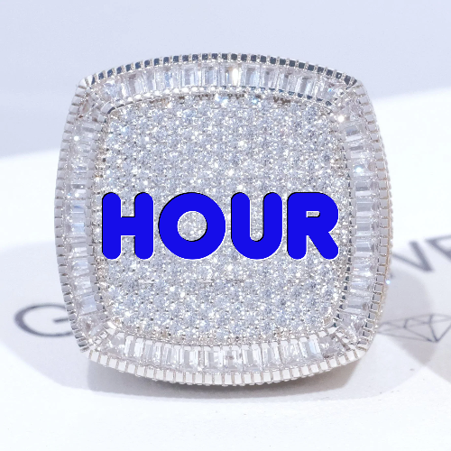 CUSTOM LETTER 3D ICED RING