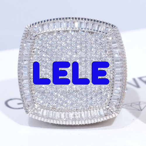 CUSTOM LETTER 3D ICED RING