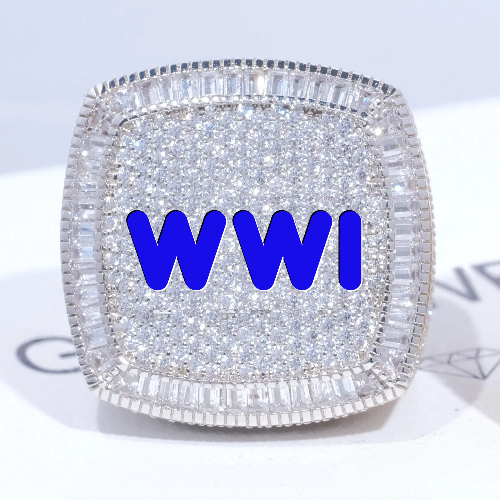 CUSTOM LETTER 3D ICED RING