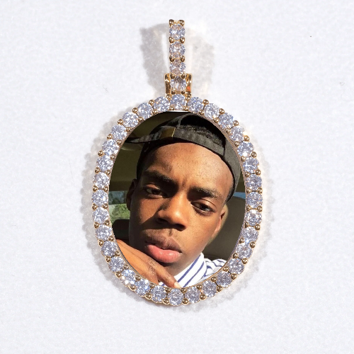 3D Oval Custom Picture Pendant