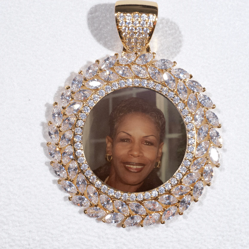 Large 3D Wheat Ear Custom Picture Pendant