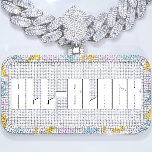 CUSTOM LETTER NECKLACE 3D COLORFUL SQUARE