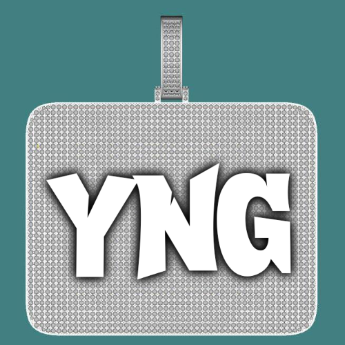 CUSTOM LETTER NECKLACE 3D BIG SQUARE