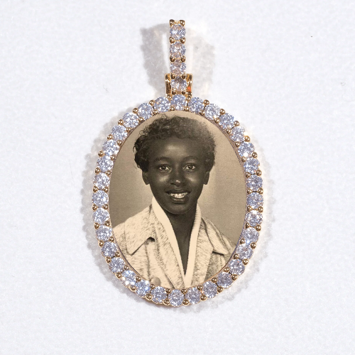 3D Oval Custom Picture Pendant