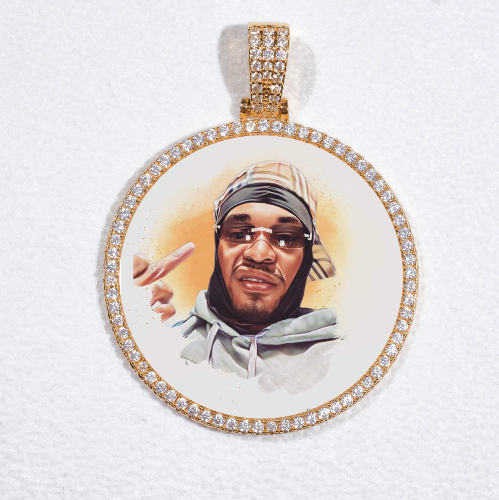MEDIUM 3D CIRCLE CUSTOM PICTURE PENDANT
