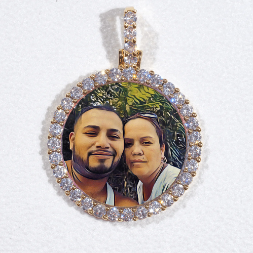3D CIRCLE CUSTOM PICTURE PENDANT SMALL SIZE