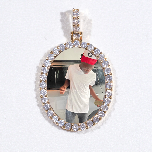 3D Oval Custom Picture Pendant