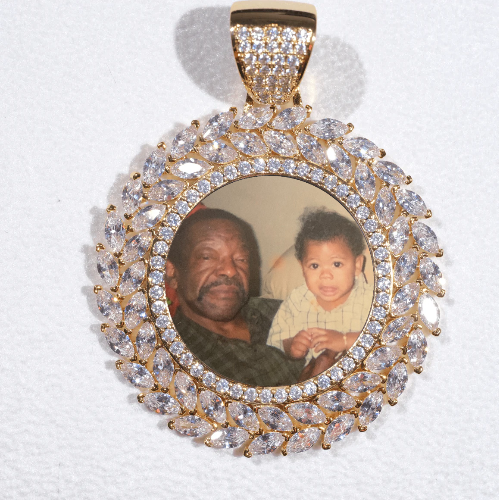 Large 3D Wheat Ear Custom Picture Pendant