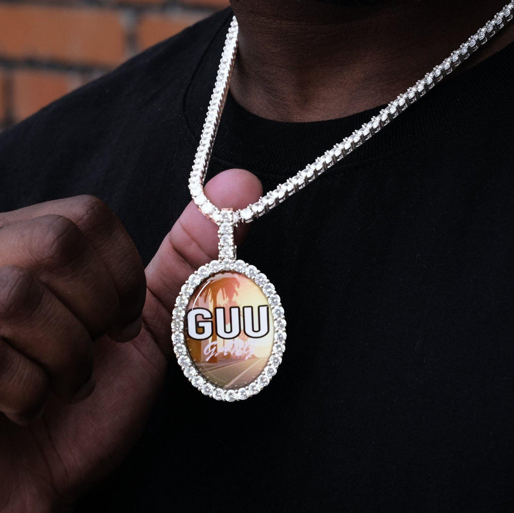 Large 3D Oval Custom Picture Pendant - The GUU Shop