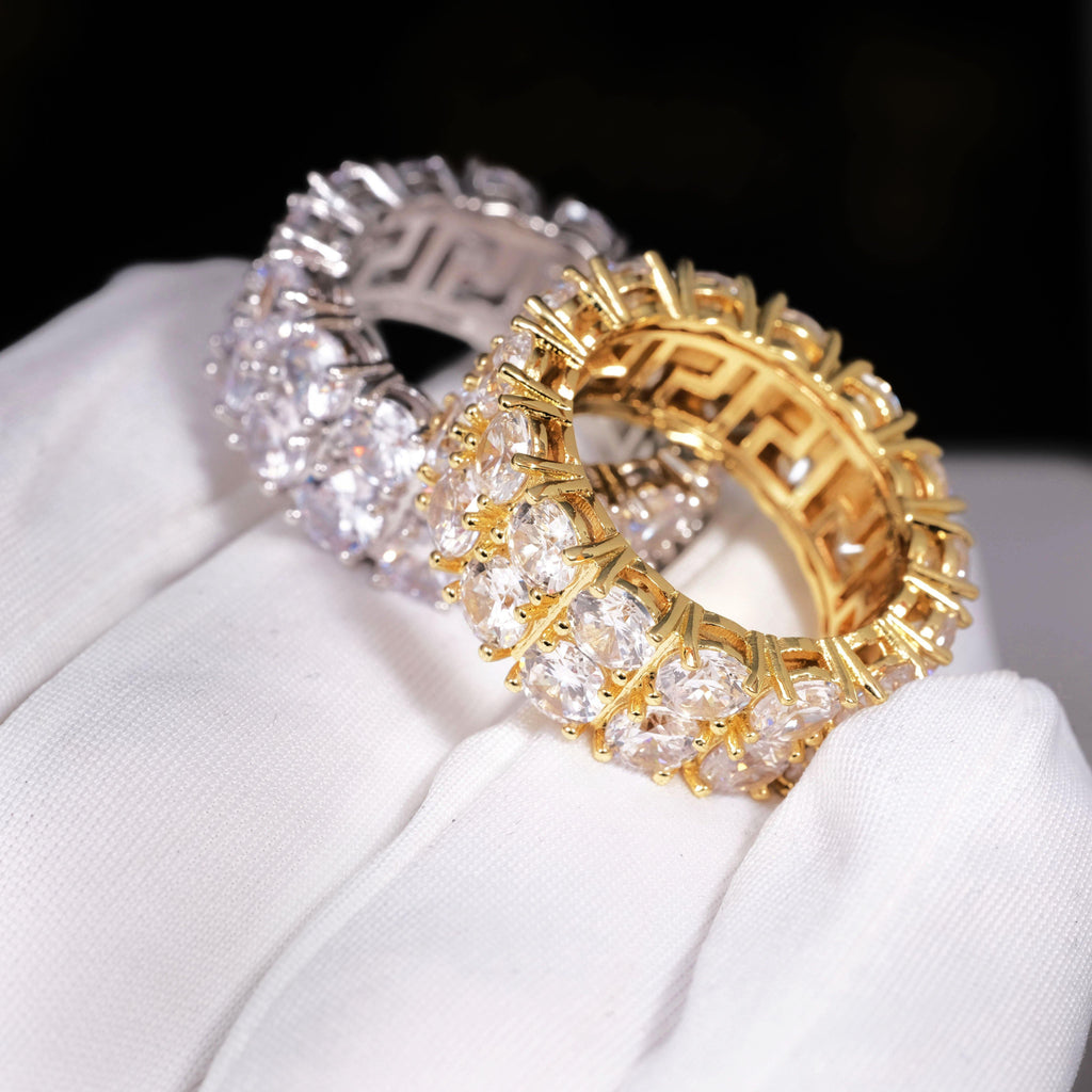 Micro-inlay CZ Double Row Ring - The GUU Shop