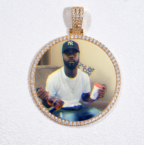 MEDIUM 3D CIRCLE CUSTOM PICTURE PENDANT
