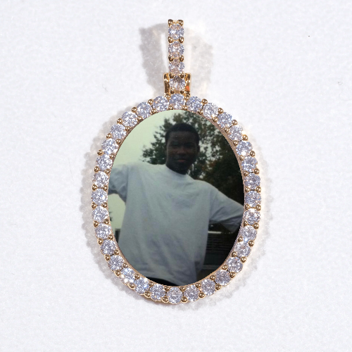 3D Oval Custom Picture Pendant