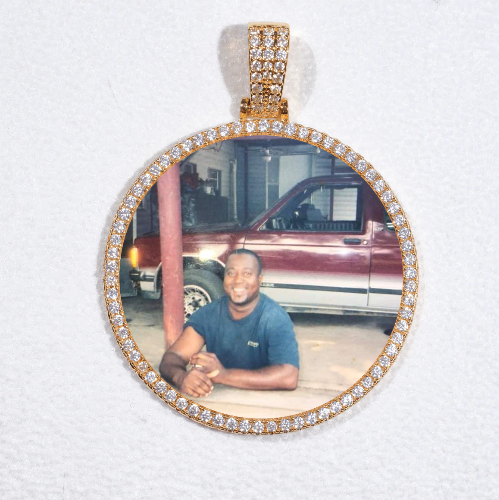 MEDIUM 3D CIRCLE CUSTOM PICTURE PENDANT
