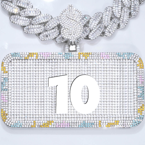 CUSTOM LETTER NECKLACE 3D COLORFUL SQUARE