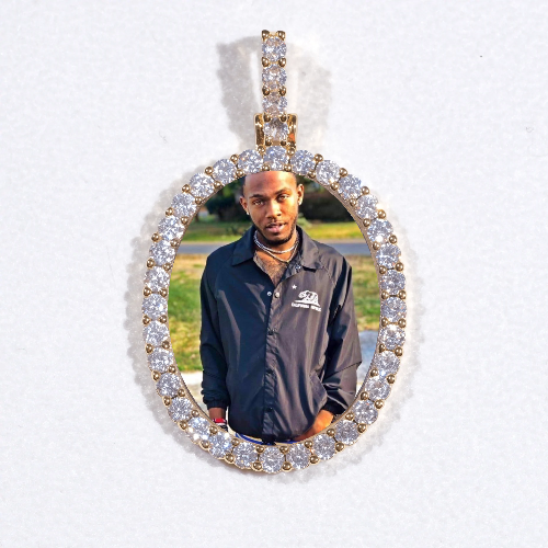 3D Oval Custom Picture Pendant