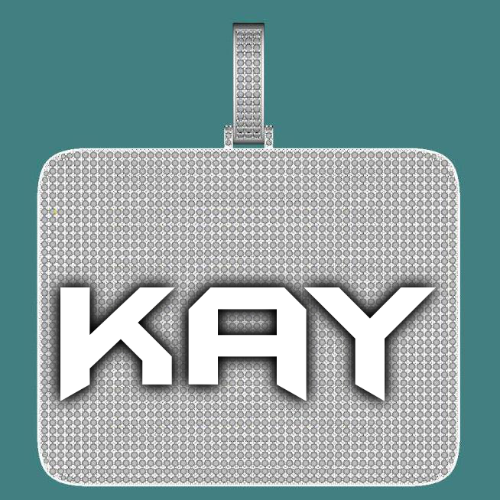 CUSTOM LETTER NECKLACE 3D BIG SQUARE