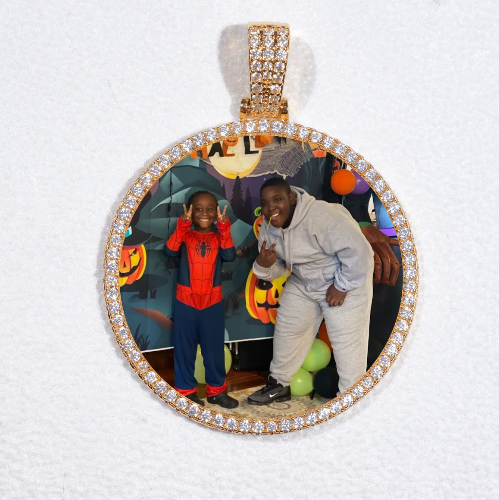 MEDIUM 3D CIRCLE CUSTOM PICTURE PENDANT