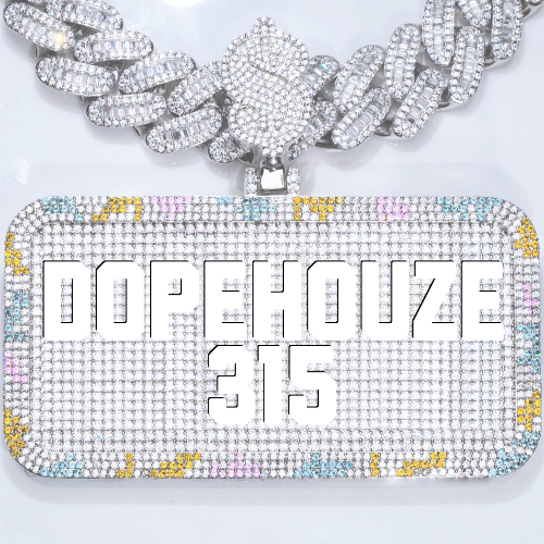 CUSTOM LETTER NECKLACE 3D COLORFUL SQUARE