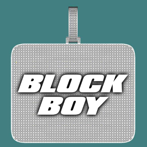 CUSTOM LETTER NECKLACE 3D BIG SQUARE