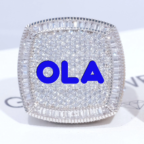 CUSTOM LETTER 3D ICED RING