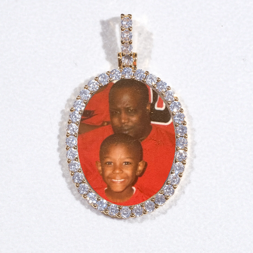 3D Oval Custom Picture Pendant
