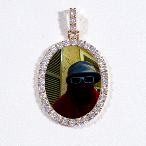 3D Oval Custom Picture Pendant