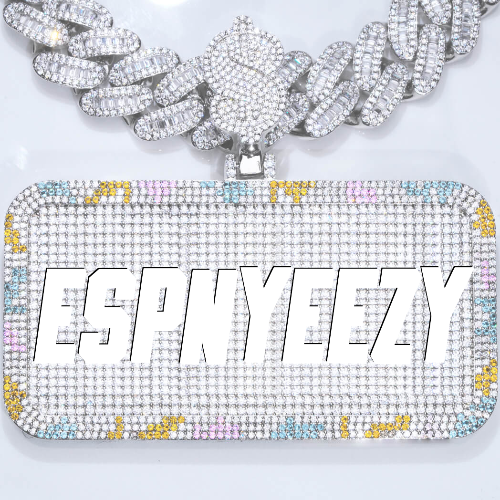 CUSTOM LETTER NECKLACE 3D COLORFUL SQUARE