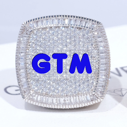 CUSTOM LETTER 3D ICED RING