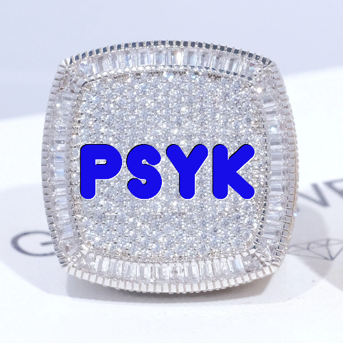 CUSTOM LETTER 3D ICED RING